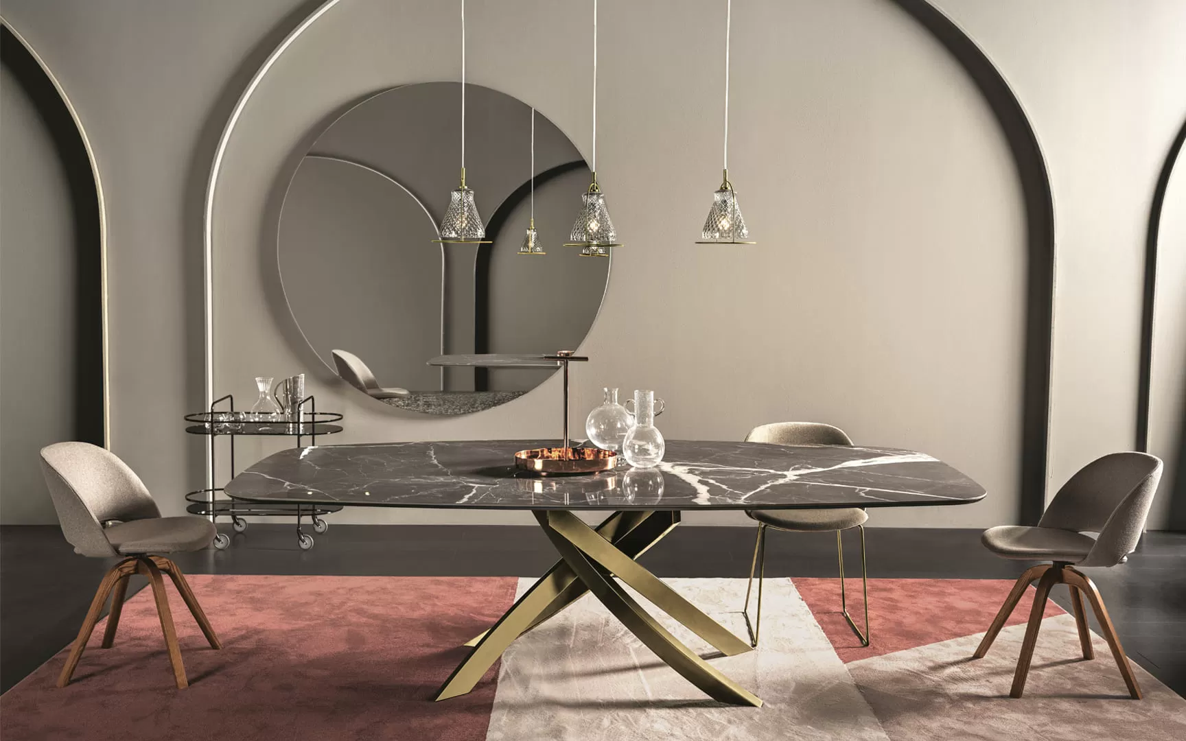 Tavolino da salotto Artistico Ø49 Rotondo Bontempi - Progetto Sedia